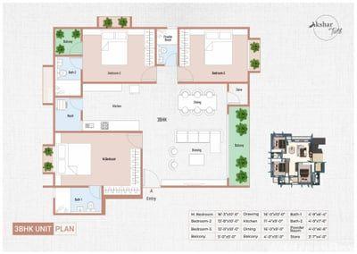 AKSHAR TIRTH Floor Plan