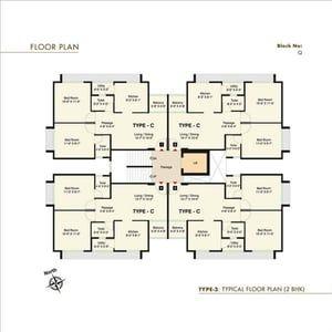 Pratham Phase - II (Tower - K to U) Floor Plan
