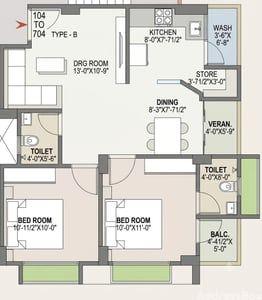 RATNASAGAR HEIGHTS Floor Plan