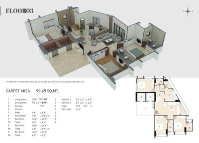 KRAFT ANANTA APARTMENT Floor Plan