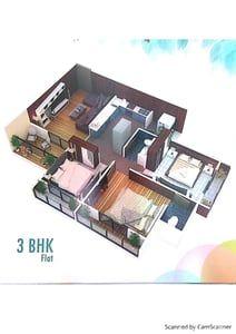 Jeet Residency-3BHK Floor Plan