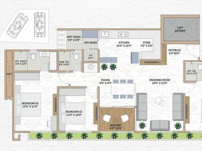 Rivanta Aurovile Floor Plan