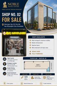 Showroom for Sale in Ghatlodia, Ahmedabad | Nobles Trade center