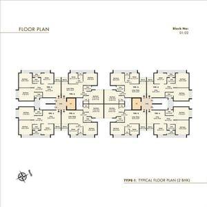 Pratham Phase - II (Tower - K to U) Floor Plan