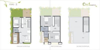 OM BUNGALOWS Floor Plan