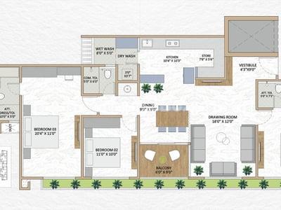 Rivanta Aurovile Floor Plan