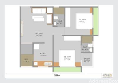 PUSHPAK RESIDENCY-2 Floor Plan