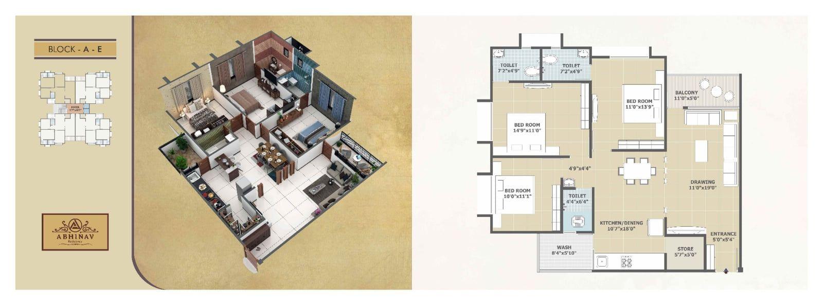 ABHINAV RESIDENCY image ABHINAV RESIDENCY Floor Plan