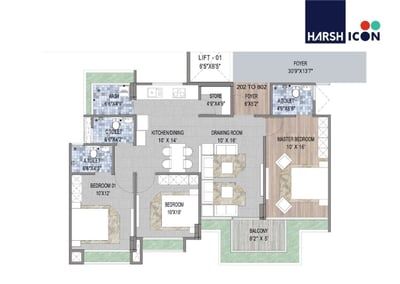 HARSH ICON Floor Plan