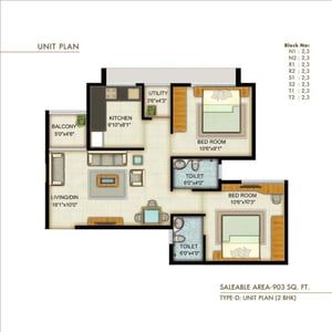 Pratham Phase - II (Tower - K to U) Floor Plan