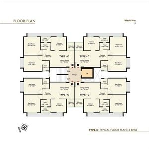 Pratham Phase - II (Tower - K to U) Floor Plan
