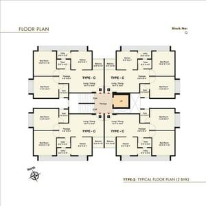 Pratham Phase - II (Tower - K to U) Floor Plan