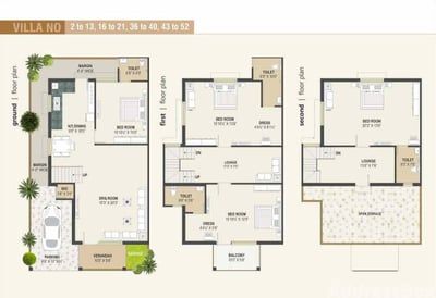 SUN VILLA BUNGLOWS Floor Plan