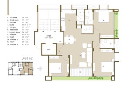 Anupam Apartment Floor Plan