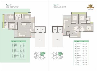 Pratishtha 72 Floor Plan