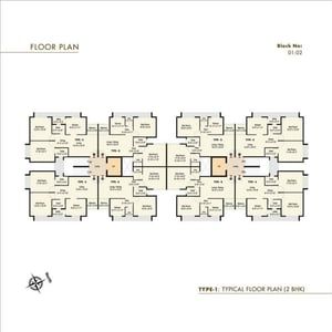 Pratham Phase - II (Tower - K to U) Floor Plan